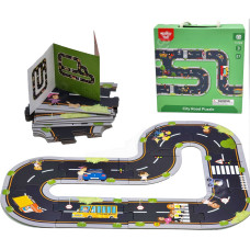 Tooky Toy Road Puzzle for Children Highway Model 21 pcs. FSC certified