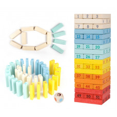 Classic World Koka Arkādes spēles Domino Tower Deluxe komplekts