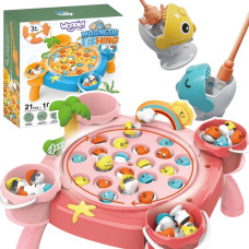 Woopie Fishing Game Set Fishing on Magnet Pink 36 pcs.