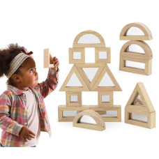 Viga Toys VIGA Wooden Mirror Blocks 16-piece puzzle