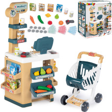 Smoby Market Store with Cart Electronic Cash Register with Scanner