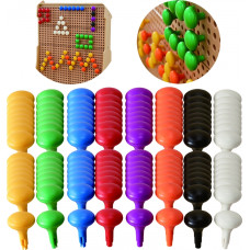 Masterkidz Krāsainas Jumbo Pins for STEM Board 128 gab. - 8 Colors