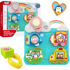 Woopie BABY Interactive Match Vehicles and Animals Puzzle Blue