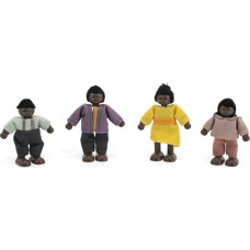 Viga Toys VIGA Set of Wooden Dolls Cloth Clothes 4 pcs Dark Skin