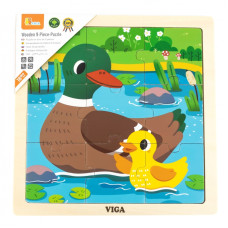 Viga Toys VIGA Handy Wooden Puzzle Ducks 9 pieces