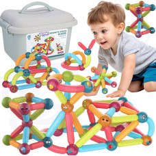 Woopie Magnetic Educational Construction Blocks 76 pcs.