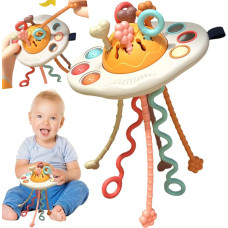Woopie BABY maņu rotaļlieta Montessori Zobu grabulis Daudzfunkcionāls NLO
