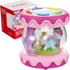 Woopie BABY Drum Music Box projektors 3in1 muzikāla rotaļlieta mazuļiem + rullītis rāpošanas apguvei