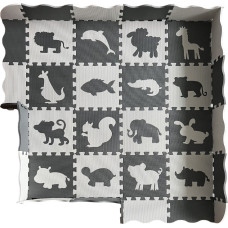 Woopie Baby Contrasting Foam Mat Animals Puzzle Playpen