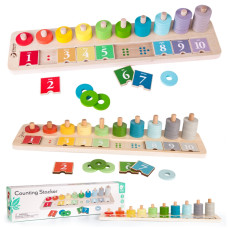 Classic World MONTESSORI puzzle Blocks Learning Counting and Colors for Children 66 pcs.