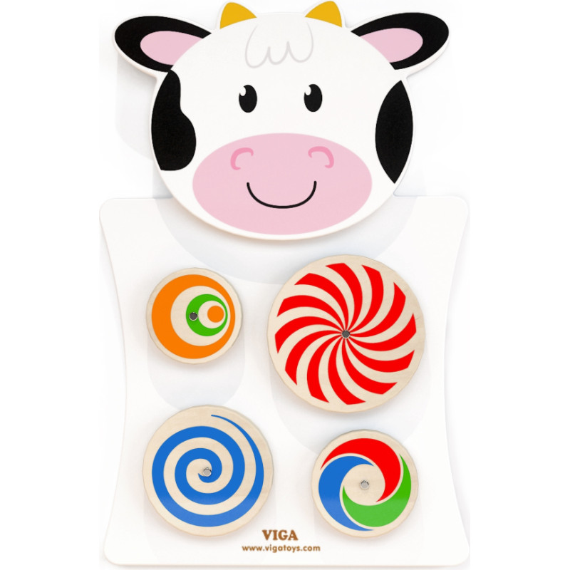 Viga Toys VIGA Wooden Manipulative Board Krówka FSC Montessori sertifikāts