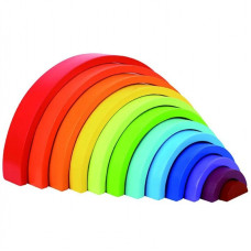 Tooky Toy Montessori Rainbow Wooden Blocks Puzzle