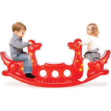 Woopie Dino Multi-Person Rocker Balance Swing Red